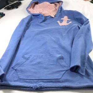 Pink Pineapple hoodie with seersucker lining